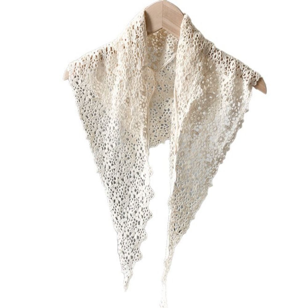 Headband Summer Knit - Zoete doorschijnende mesh bloemenkant sjaal met