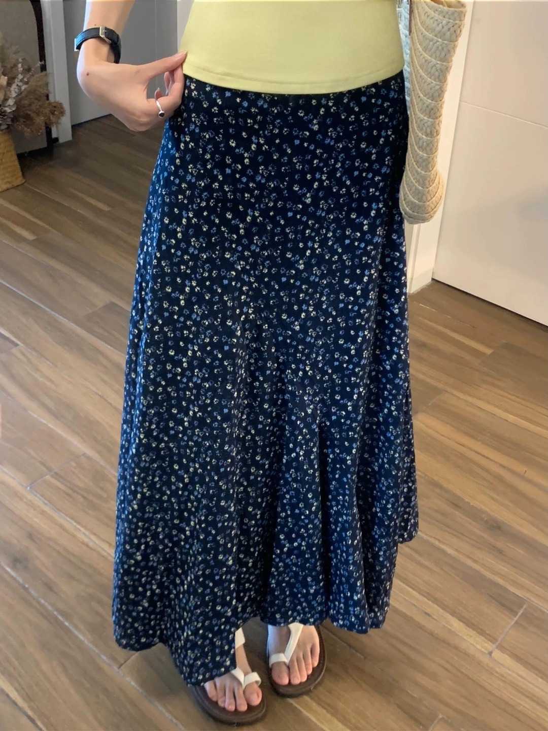 Plus Size A-lijn midi-rok met  - Midi Skirt Floral recensie en prijs