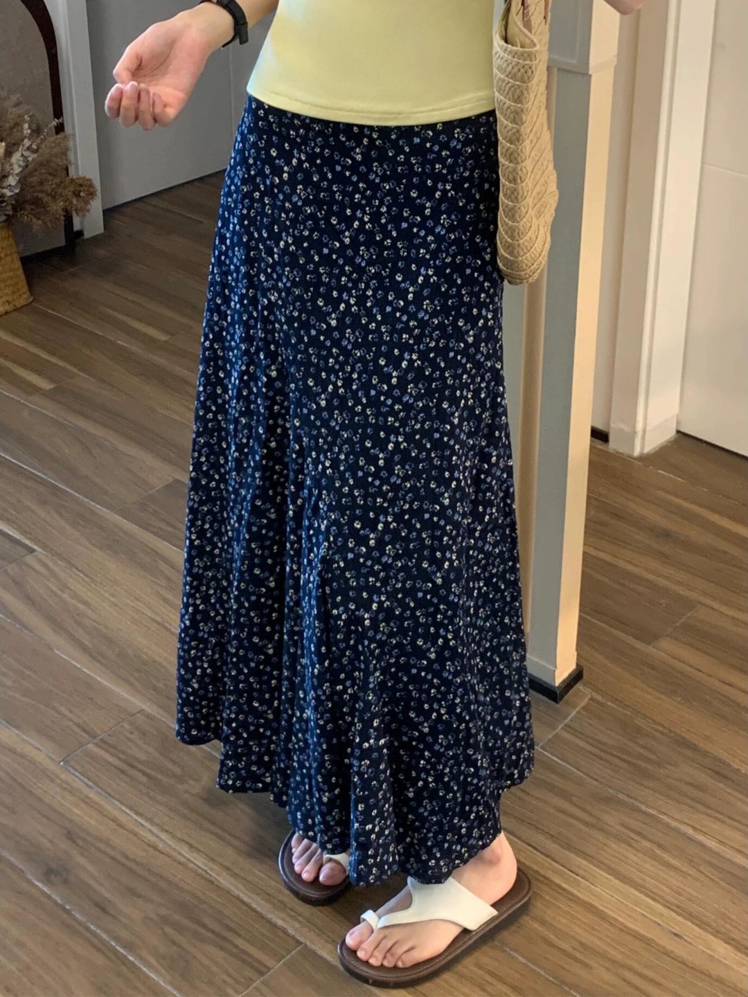 Plus Size A-lijn midi-rok met  - Midi Skirt Floral recensie en prijs
