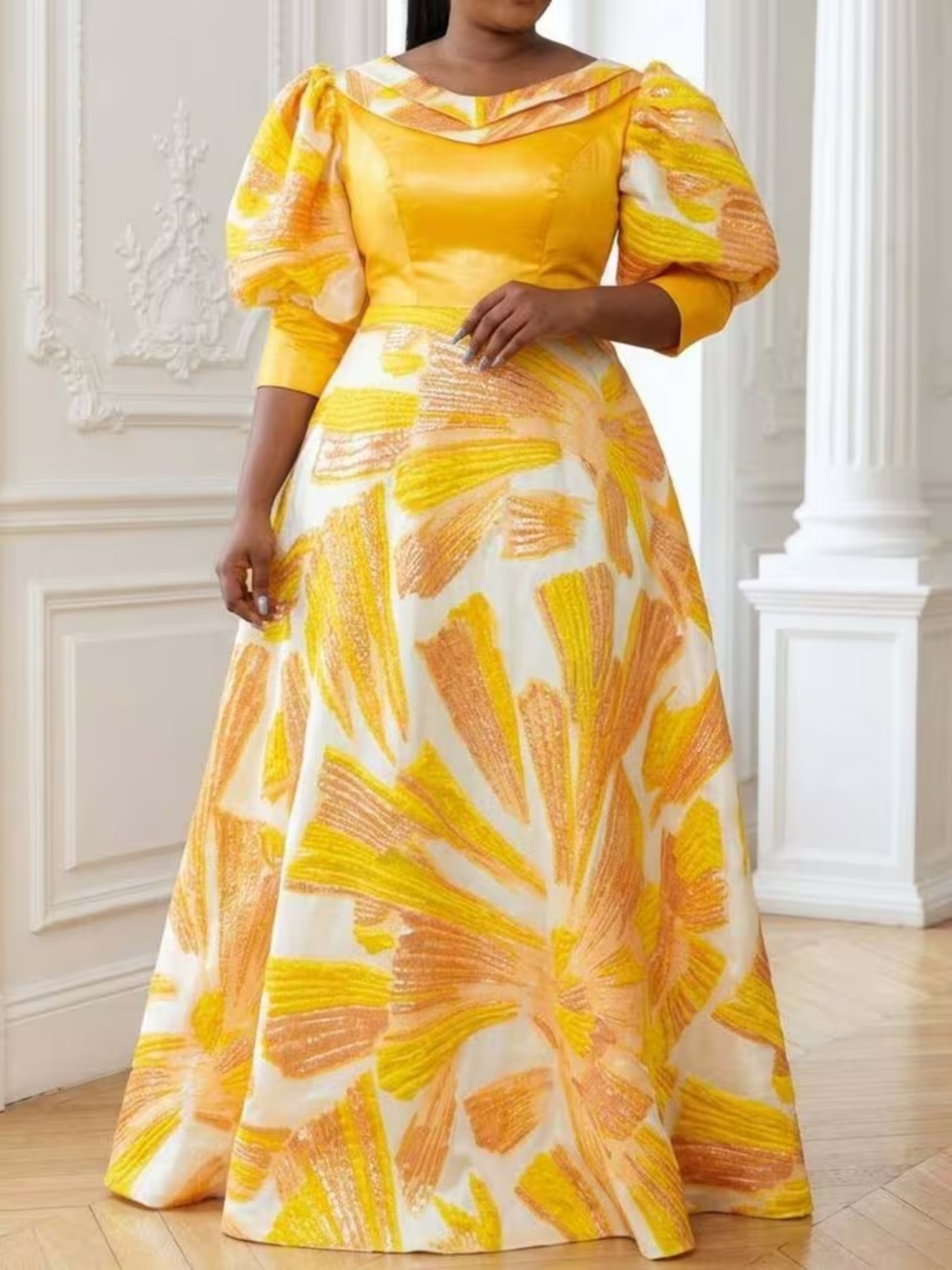 Plus Size Dames Maxi Jurk van  - Romper Floral Print recensie en prijs