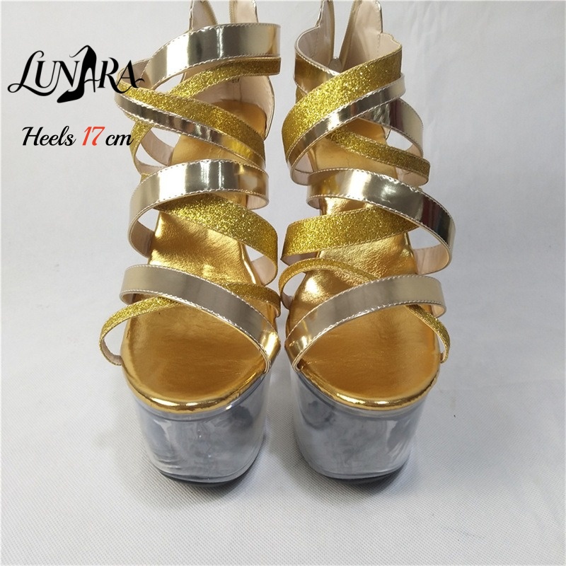 17 cm/7 inch goud metallic str - Sandal Strappy Heeled recensie en prijs